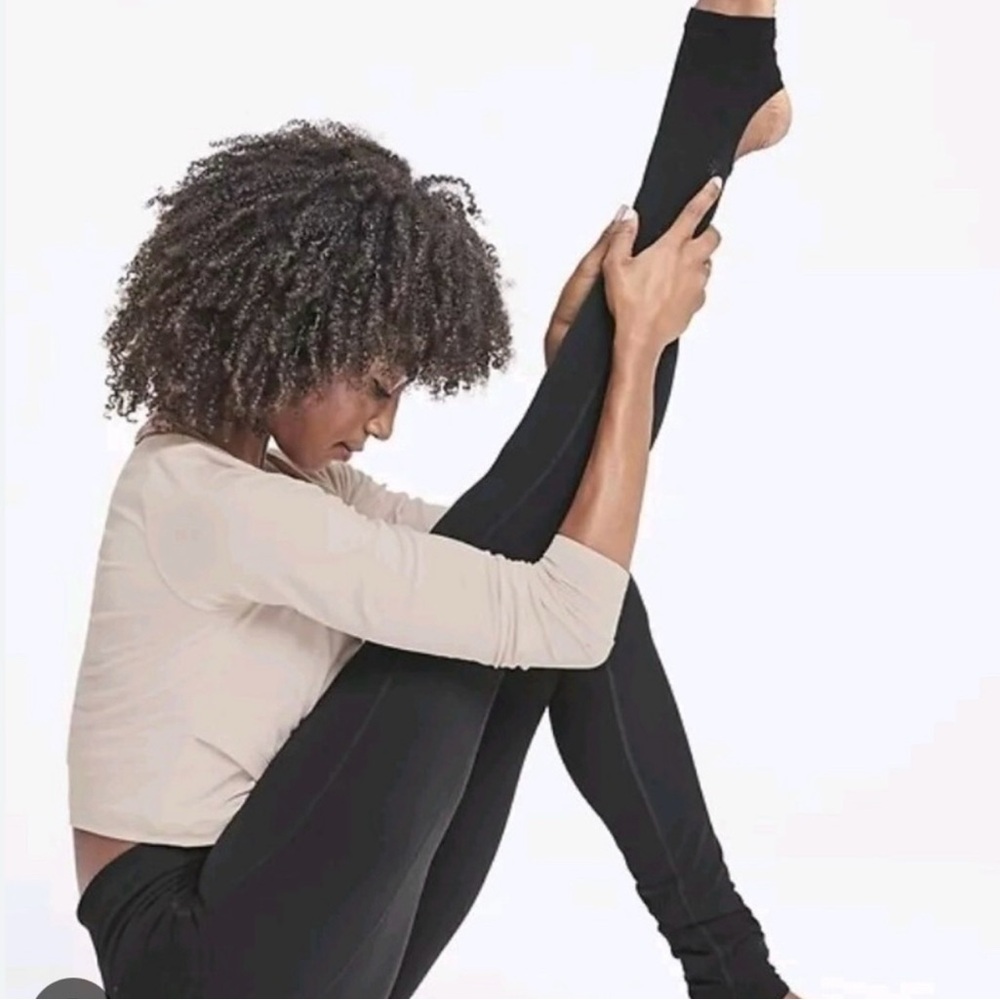 Athleta Barre Black Stirrup Leggings